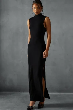 Dresses^Nasty Gal Soft Knit Grown On Neck Sleeveless Split Leg Maxi Dress |