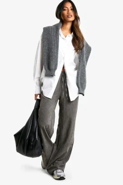 Stripes|Pants^Nasty Gal Soft Touch Oversized Stripe Wide Leg Trousers |