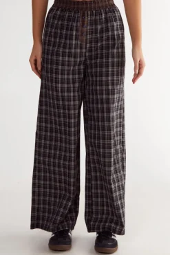 Pants^Nasty Gal Splice Check Straight Leg Pant |