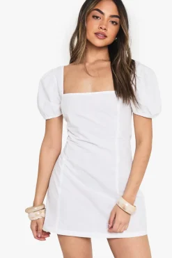 Dresses^Nasty Gal Square Neck Cotton Mini Dress |