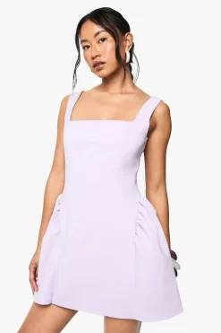 Dresses^Nasty Gal Square Neck Full Skirt Mini Dress |