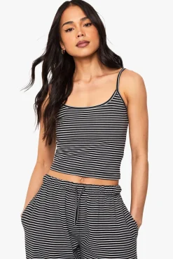 Stripes|Tops^Nasty Gal Striped Binding Vest Top |
