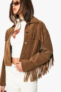 Real & Faux Suede|Jackets^Nasty Gal Suede tassel jacket |