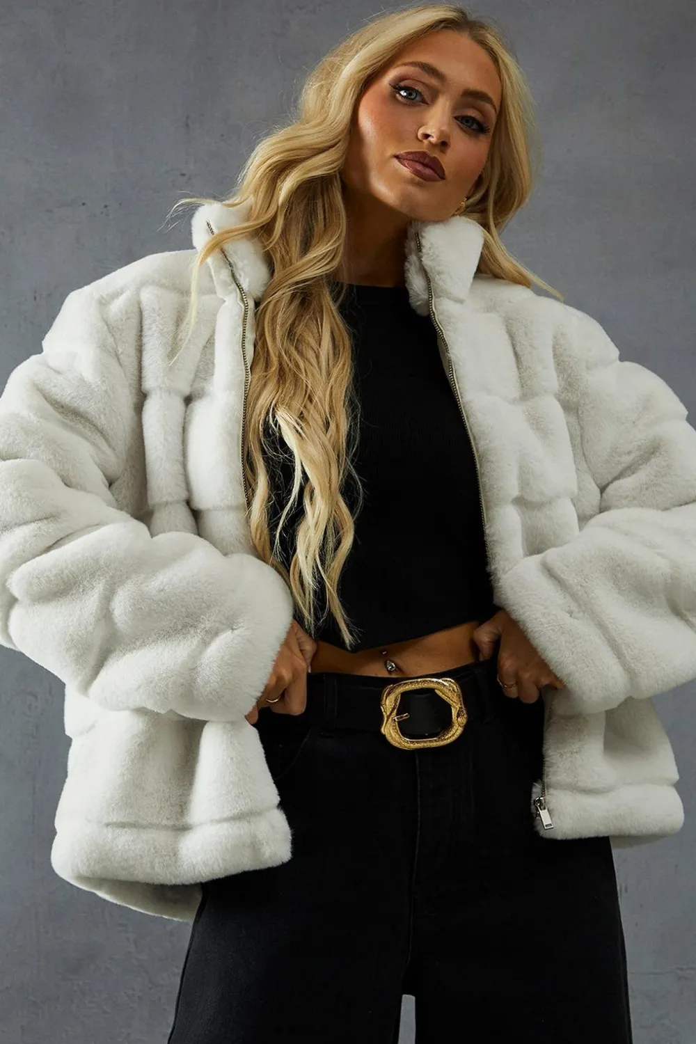 Coats^Nasty Gal Super Soft Faux Fur Layered Coat |