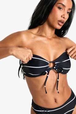Stripes|Bikinis^Nasty Gal Swimwear Essentials Multiway Stripe Bandeau Bikini Top |