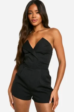 Rompers|Rompers^Nasty Gal Tailored Bandeau Playsuit |