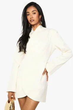 Blazers|Blazers^Nasty Gal Tailored Collarless Wrap Blazer Dress |