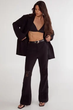 Crochet|Pants^Nasty Gal Tailored Crochet Insert Pant |