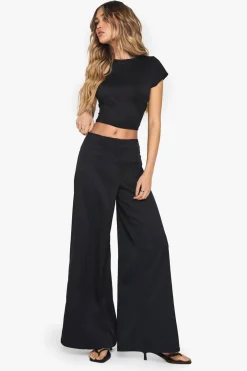 Pants^Nasty Gal Tailored Linen Look Wide Leg Trousers |
