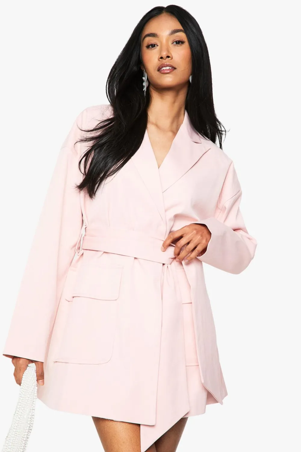 Blazers|Blazers^Nasty Gal Tailored Oversized Wrap Blazer Dress |