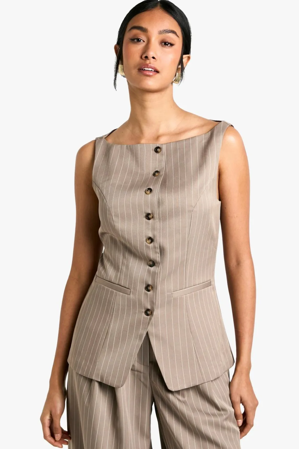 Stripes^Nasty Gal Tailored Pinstripe Waistcoat |