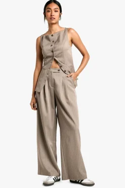 Stripes^Nasty Gal Tailored Pinstripe Wide Leg Trousers |