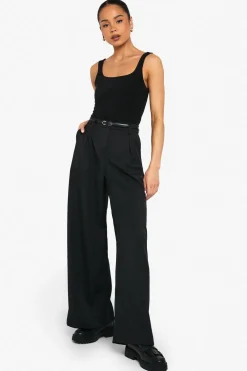 Pants^Nasty Gal Tailored Pleated Wide Leg Trousers |