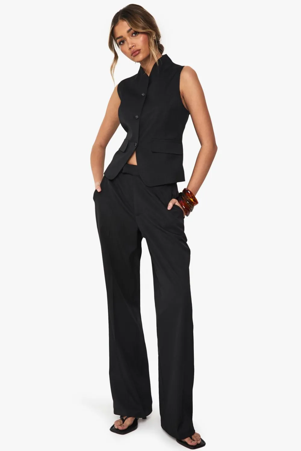 Pants^Nasty Gal Tailored Slim Straight Leg Trousers |