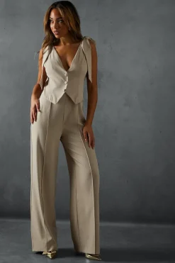 Jumpsuits|Jumpsuits^Nasty Gal Tailored Tie Shoulder Waistcoat Jumpsuit |