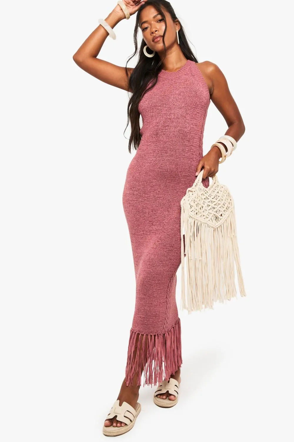 Crochet|Dresses^Nasty Gal Tassel Detail Crochet Dress |