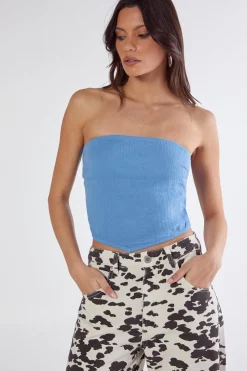 Vacation Shop|Spring Outfits^Nasty Gal Textured Casual Hanky Hem Tie Back Top |