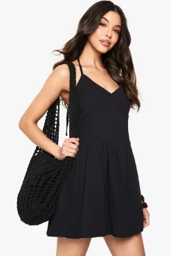 Dresses^Nasty Gal Textured Cheesecloth Skater Dress |