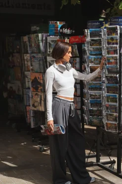 Tops^Nasty Gal Textured Mesh 2 Layer Long Sleeve Top |