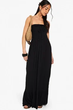 Dresses^Nasty Gal Textured Shirred Bandeau Maxi Dress |