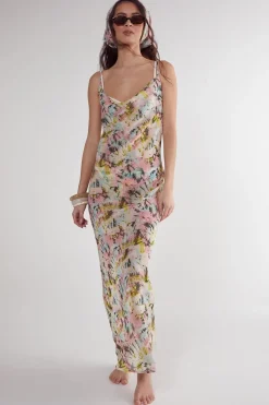 Beach Cover Ups|Swimwear^Nasty Gal Tie Dye Cowl Neck Beach Dress and Headscarf |