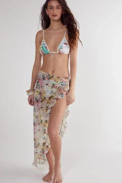 Two Piece Sets|Two Piece Sets^Nasty Gal Tie Dye Ruffle Beach Skirt |