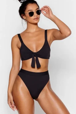 Festival Outfits|Festival Outfits^Nasty Gal Tie Front High Leg Bikini Set |