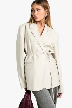 Blazers|Blazers^Nasty Gal Tie Waist Oversized Longline Blazer |