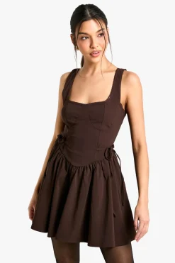 Dresses^Nasty Gal Tie Waist Skater Mini Dress |
