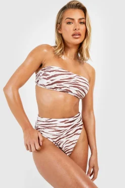 Bikinis|Swimwear^Nasty Gal Tiger Bandeau Tube Bikini Top |
