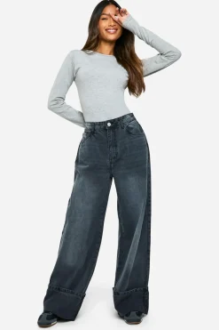 Jeans|Denim^Nasty Gal Turn Over Hem Jeans |