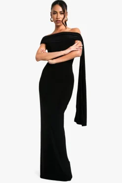 Dresses^Nasty Gal Twist Detail Off Shoulder Drape Maxi Dress |