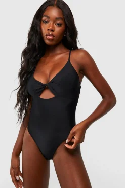 Swimsuits|Swimwear^Nasty Gal Twist Front Swimsuit |