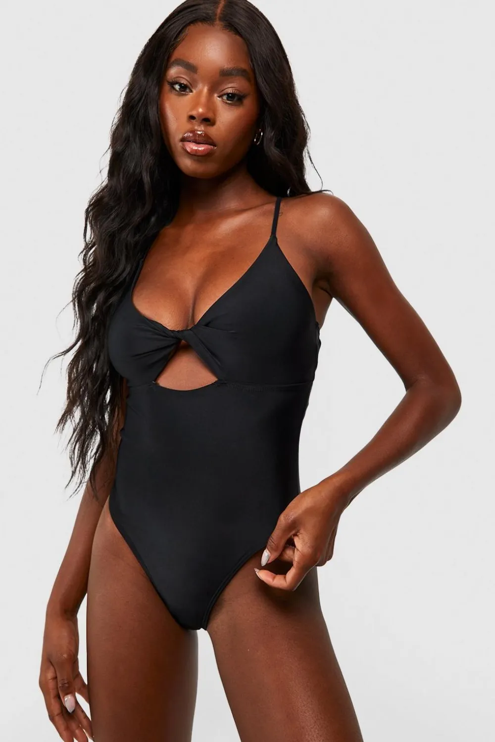 Swimsuits|Swimwear^Nasty Gal Twist Front Swimsuit |