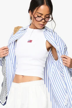 Tank Tops|Tank Tops^Nasty Gal USA Flag Embroidered Rib Vest Top |