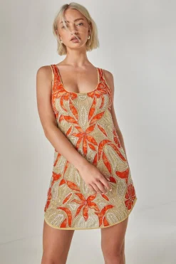 Mini Dresses|Dresses^Nasty Gal Vintage Lace Beaded Curved Hem Mini Dress |