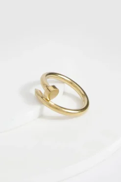 Jewelry^Nasty Gal Water Resistant Screw Detail Ring |