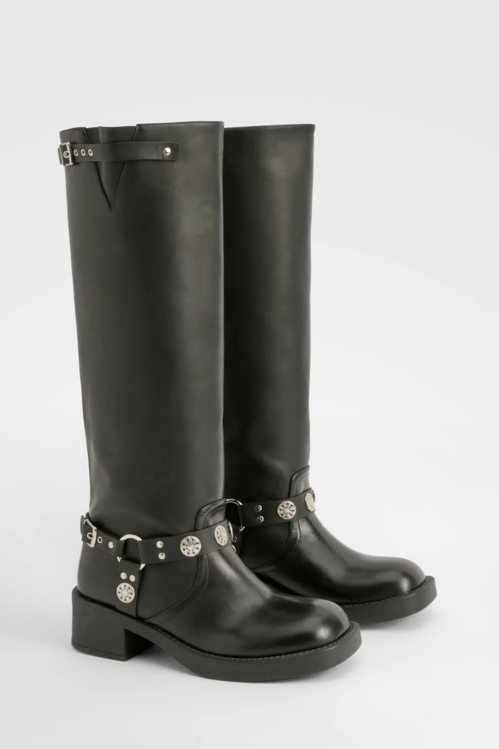 Cowgirl^Nasty Gal Western Style Buckle Detail Knee High Boots |