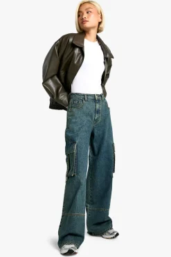 Jeans|Denim^Nasty Gal Wide Leg Pocket Detail Jean |