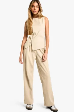 Pants^Nasty Gal Woven Cord Wide Leg Trouser |