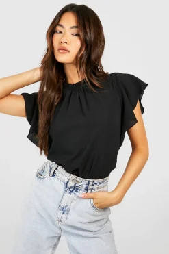 Tops^Nasty Gal Woven Frill Sleeve And Neck Blouse |