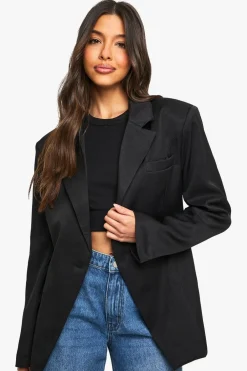 Blazers|Blazers^Nasty Gal Woven Tailored Cinched Blazer |