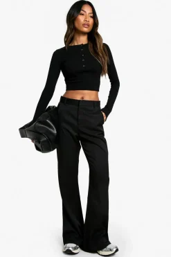 Pants^Nasty Gal Woven Tailored Flare Trouser |