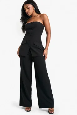 Pants^Nasty Gal Woven Tailored Pleated Wide Leg Trousers |
