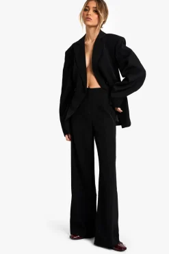 Pants^Nasty Gal Woven Tailored Slim Straight Leg Trousers |