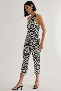 Animal Print|Pants^Nasty Gal Zebra Print Tailored Capri Trouser |