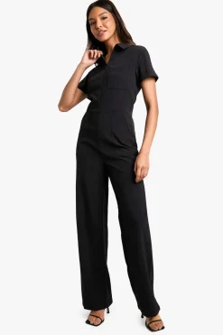 Jumpsuits|Jumpsuits^Nasty Gal Zip Front Wide Leg Jumpsuit |